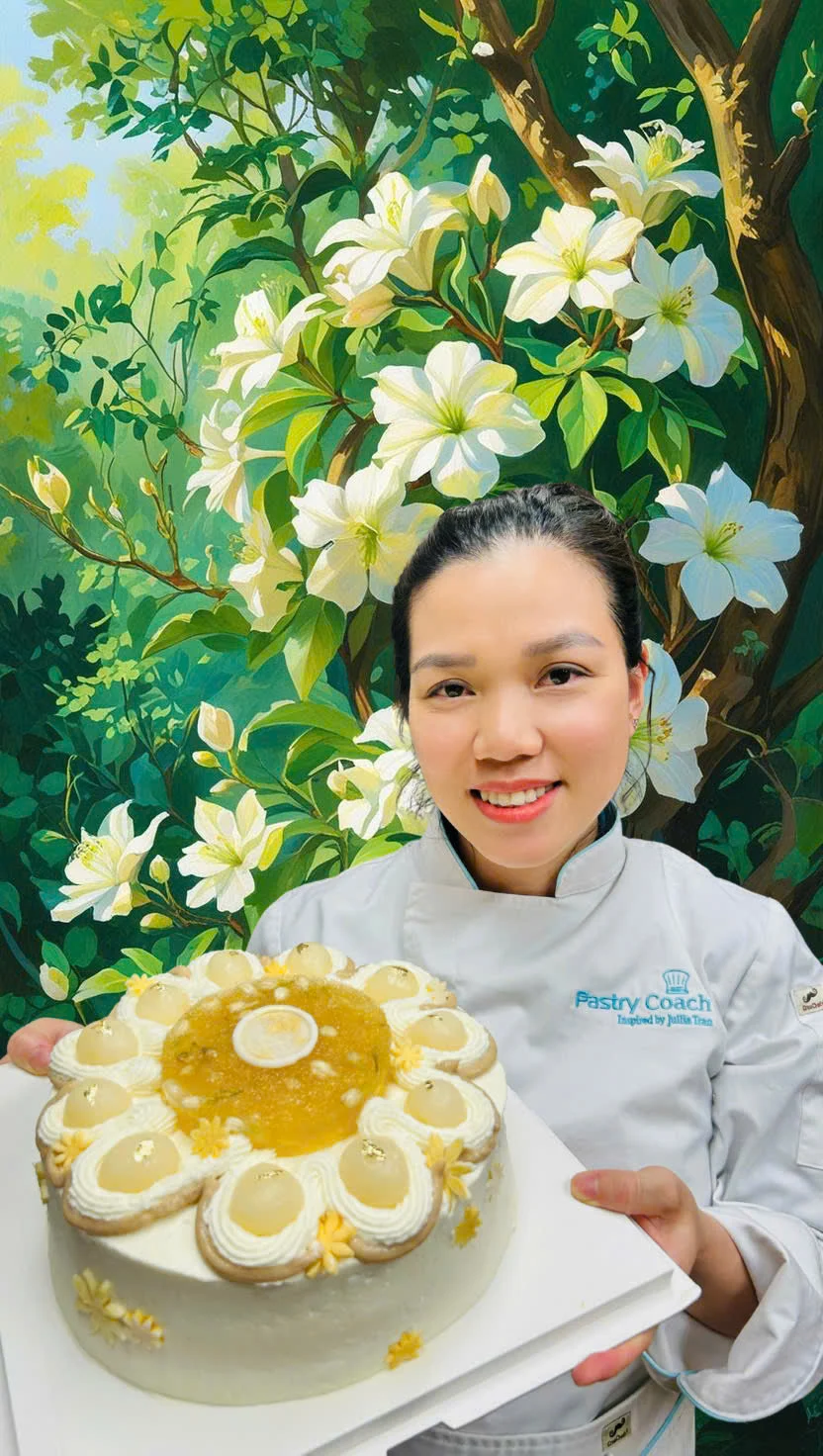 BÁNH KEM TRÀ SỮA NHÃN LÀI PASTRY COACH JULLIA TRAN