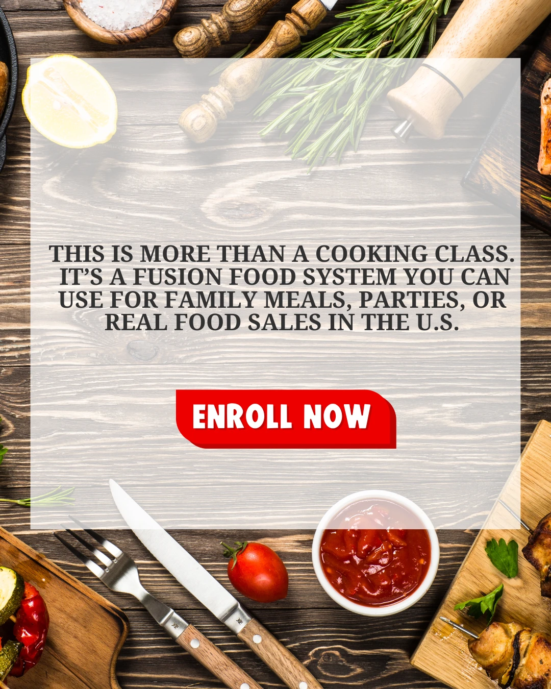 FUSION FOOD COOKING CLASS - JULLIA TRAN- PASTRY COACH